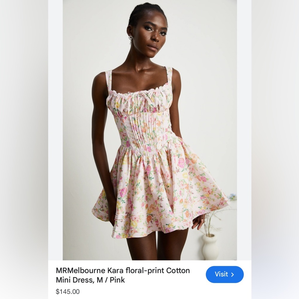 Miss Rosier KARA FLORAL-PRINT COTTON MINI DRESS